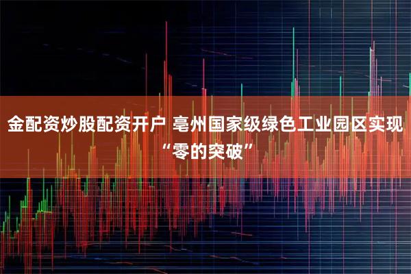 金配资炒股配资开户 亳州国家级绿色工业园区实现“零的突破”